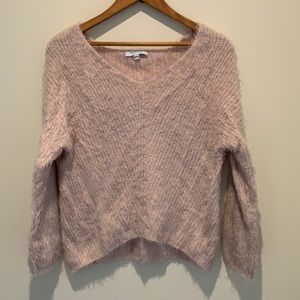 Fuzzy pink sweater